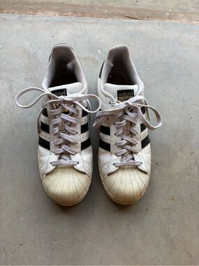 adidas Superstars White Black Shell Toe Sneakers